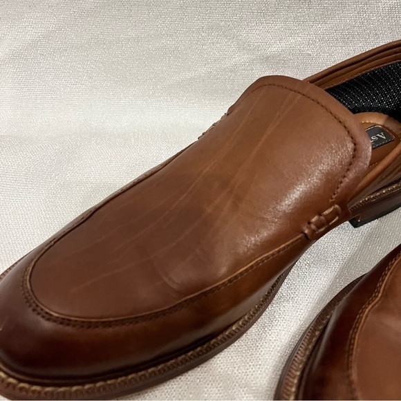 Aston Grey Salkin Brown Leather Loafers Men's Size 8.5 - Picture 8 of 9